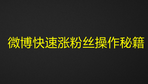 图片[1]-微博快速涨粉丝操作秘籍-志哥资源网